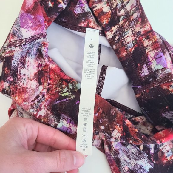 Lululemon Wunder Under Train Bike Shorts 6" Inseam Urbantricity Print Size 4 - Picture 6 of 7